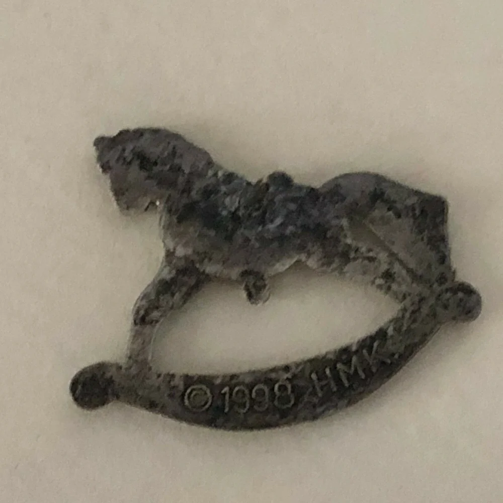 Vintage HMK Rocking Horse Pin collectible Pinback D2